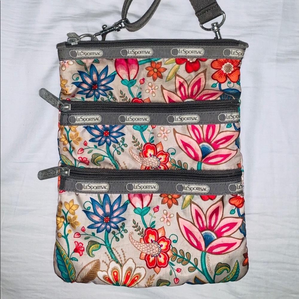 LeSportSac Floral Print Crossbody Purse